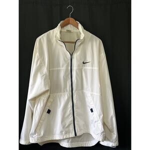 VTG Nike Swoosh Men’s Windbreaker Jacket Logo L White Streetwear Gorpcore